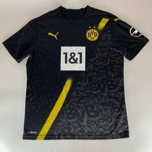 Borussia Dortmund BVB Black Puma Soccer Jersey Mens Large